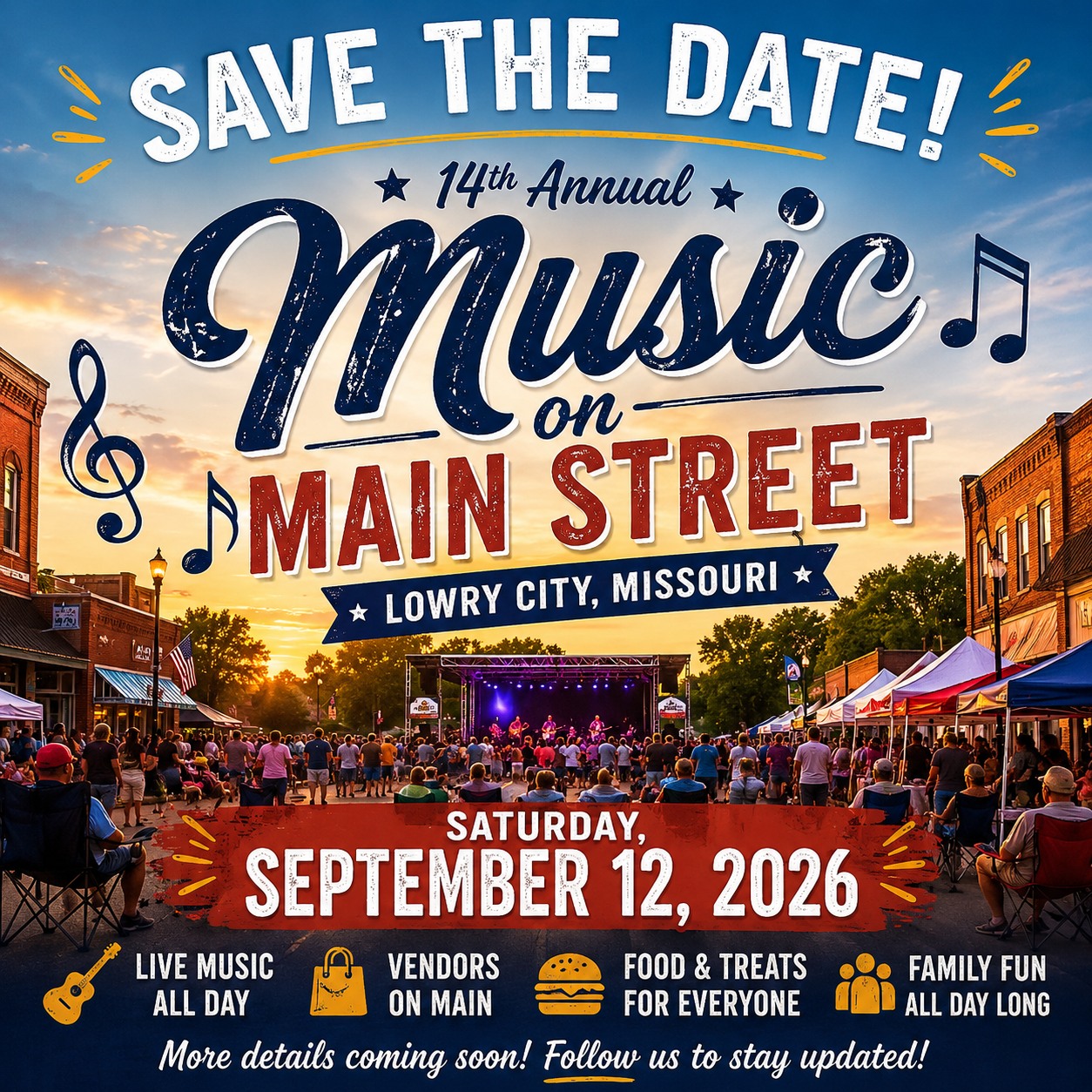 Music on Main Street Saturday, Sept. 12